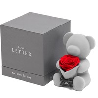 520告白季：Love Letter 玫瑰永生花熊