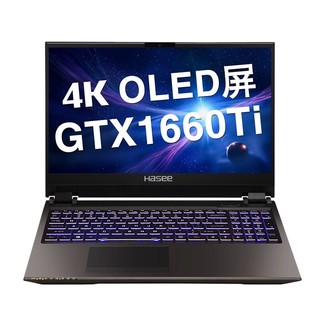 Hasee 神舟 战神Z7-CT7Pro 15.6英寸 笔记本电脑 (黑色、酷睿i7-9750H、16GB、1TB SSD、GTX 1660Ti 6G)