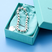 520告白季： Tiffany&Co;. 蒂芙尼 Return系列 27630138 银色 珐琅心形吊坠手链