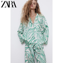 ZARA 新款TRF 女装印花睡衣式衬衫02580663098多少钱-什么值得买