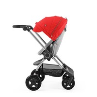 STOKKE 思多嘉儿 Scoot系列 婴儿推车 浅灰麻底座+红色蓬