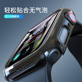 派滋苹果手表4/5代s5保护壳套iwatch壳膜一体apple watch全包贴膜非钢化膜applewatch表壳s4边框series配件