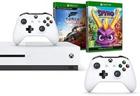 Xbox One S 1TB双控制手柄+ Forza Horizon 4 -标准版+ Spyro Trilogy Reignited(Xbox One)