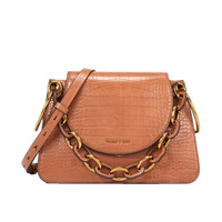 CHARLES&KEITH2019秋新品CK2-20780912金属链条饰女士翻盖单肩包 Tan茶色 M