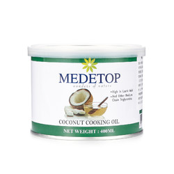 MEDETOP马来西亚进口椰子油精炼冷榨椰油食用油家用烘焙护肤400ml
