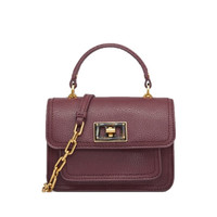 CHARLES & KEITH CK2-50270344 翻盖链条手提单肩包 Burgundy葡萄酒红色