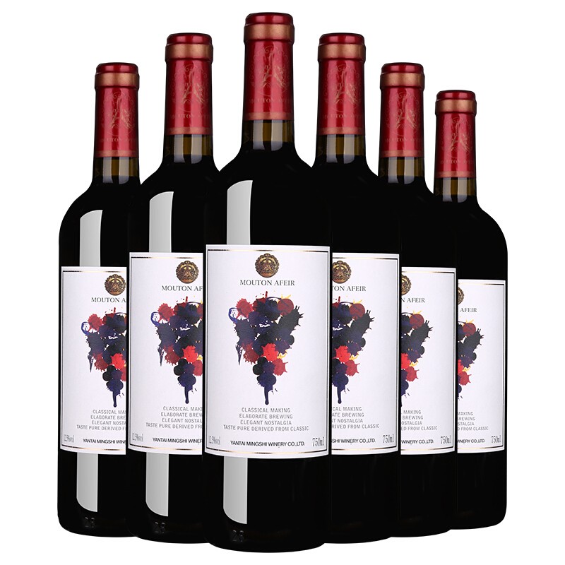 木桐爱菲尔原装干红葡萄酒j125750ml6瓶