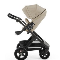 STOKKE Trailz系列  369600+281203 婴儿推车 (可换向、四轮推车、高景观、369600+281203、浅灰麻)