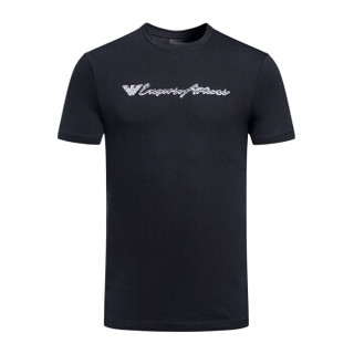 EMPORIO ARMANI 阿玛尼奢侈品男士短袖针织T恤衫 3Z1T96-1J00Z BLACK-0999 L