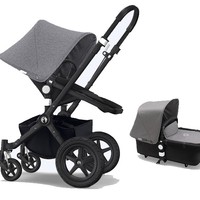 bugaboo 博格步 cameleon3 婴儿推车 银架铁灰身红布