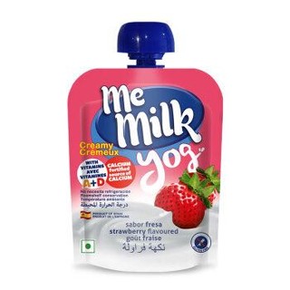 美妙可(me milk) 儿童草莓味儿童酸牛奶酸酸乳90g*4袋