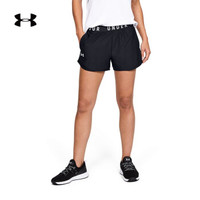 安德玛官方UA Play Up 3.0女子运动短裤Under Armour1344552 黑色001 L