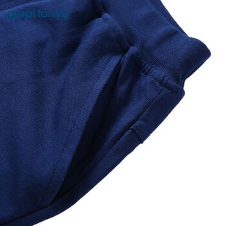 歌瑞家（greatfamily）A类童装纯棉儿童套装夏季男童背心短裤两件装 蓝色90