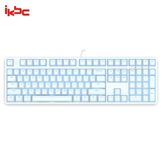 ikbc F108 机械键盘 有线键盘 游戏键盘 108键 单光 cherry轴 白色 银轴