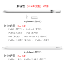 Apple/苹果 Pencil电容笔iPad Pro平板电脑办公手写笔画笔1代2代