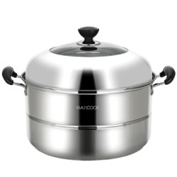 美厨(maxcook)二层蒸锅加厚不锈钢 36CM 雅厨系列 MCZ203 蒸煮两用 可用电磁炉 *3件