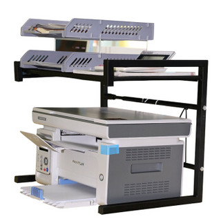 熊学士XS-T 打印机架子置物架家用办公室双层复印机支架办公桌增高放置架铁质伸缩型桌面整理架打印机摆放架