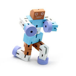Zhiqixiong 稚气熊 木制机器人diy玩具 多色可选