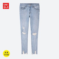 女装 高弹力牛仔裤(水洗产品)(破洞) 415096 优衣库UNIQLO