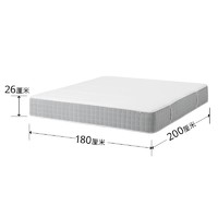 IKEA 宜家 瓦勒沃格袋装弹簧床垫硬型床垫 90*200cm
