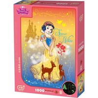 有券的上！迪士尼(Disney) 白雪公主1000片夜光儿童玩具拼图女孩礼物(古部盒装拼图带图纸)11DF01K4097 *2件+凑单品