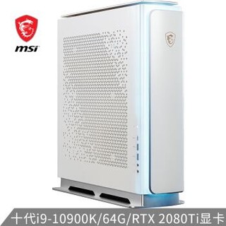 微星 MSI P100X 英特尔10代i9 设计师游戏台式电脑电竞主机 （i9-10900K 64G RTX2080Ti 1T SSD+4T）