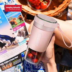摩飞（Morphyrichards）榨汁机 便携式充电迷你无线果汁机料理机随行杯MR9600 粉色 *2件