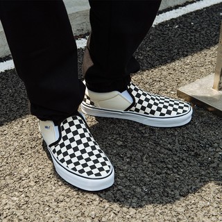 VANS 范斯 Asher 中性款帆布鞋 黑白棋盘格 41