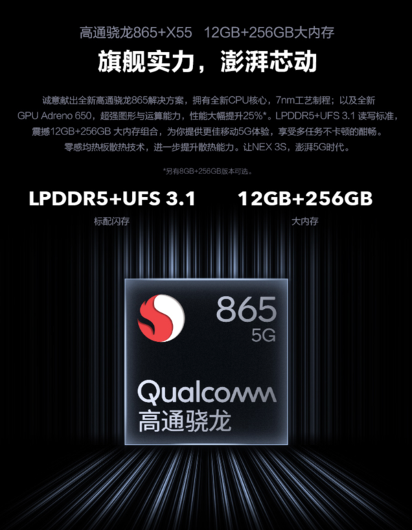 小编精选：vivo NEX 3S 5G 旗舰手机 8GB/12GB+256GB