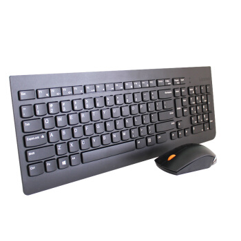联想（Lenovo）无线键鼠套装 静音无线键盘 鼠标 USB外接笔记本台式机 KBRFBU71 黑色 标准国行版