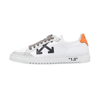 OFF WHITE sneakers系列男士圆头系带低帮平底休闲板鞋OMIA042E19D68048-0119 白色/橘色42