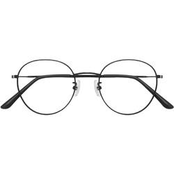HAN 汉 HD9023 金属圆框光学眼镜架+ 凯米U6 1.60防蓝光非球面镜片*2片