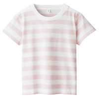 无印良品 無印良品 MUJI 婴儿 印度棉天竺编织 条纹短袖T恤