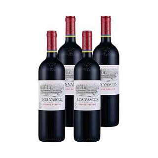 88VIP：LOS VASCOS 巴斯克 珍藏级干红葡萄酒(特级珍藏 浮雕重瓶) 750ml*4支装