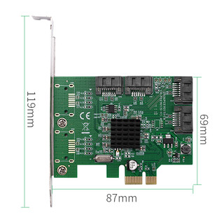 乐扩 SATA3 扩展卡 PCI-E转4口SATA6G转接卡 SATA3.0卡 群晖可用