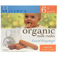 贝拉米 Bellamy’s 婴幼儿辅食 宝宝磨牙棒 6个月以上 100g/盒 *9件