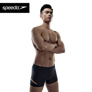 Speedo/速比涛 全新电气矩阵系列DFN-01肌理感男子平角泳裤 8124228815 黑色/灰色 34