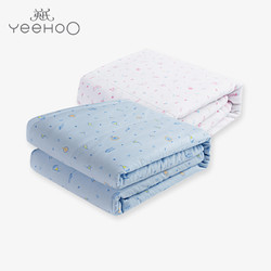 英氏婴儿小被子枕头组合 宝宝床品用品2色可选薄被盖毯 175022