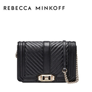 REBECCA MINKOFF 牛皮女士包CHEVRON QUILTED LOVE斜挎单肩包小号