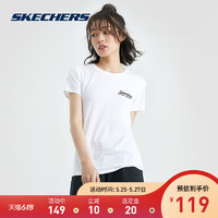 Skechers斯凯奇女子印花针织短袖衫运动时尚T恤L220W022