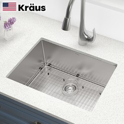 Kraus 克劳思 KHU100-26 304不锈钢拉丝单盆厨房水槽  660*457cm