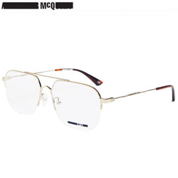 麦昆(McQ)眼镜框男 镜架 透明镜片金色镜框MQ0217OA 002 56mm