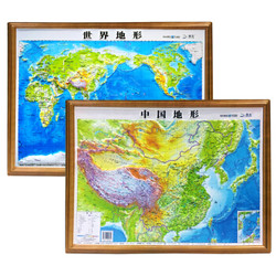 3D凹凸立体地图：中国地图+世界地图（60cm×45cm 教学版 套装2册） *6件