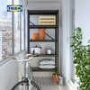 IKEA宜家BROR巴拉搁架单元现代简约原木色黑色阳台储藏室工作间