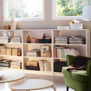 IKEA宜家BILLY毕利书架现代简约敞开式客厅书房矮柜