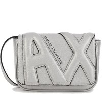 Armani Exchange Emma女士小号斜挎包 银色