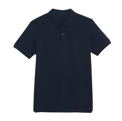CÉCILELITE 男士棉质修身翻领短袖POLO衫 藏青色L