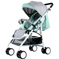 婴儿推车轻便伞车可坐可躺折叠便携式儿童车宝宝推车 薄荷绿 可坐可躺（送凉席、蚊帐）