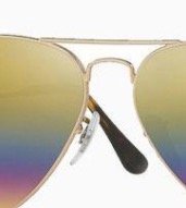 Ray-Ban 雷朋 飞行员系列非偏光太阳镜RB3025 青铜色镜框+金彩虹闪光镜片