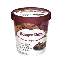 Häagen·Dazs 哈根达斯 比利时巧克力口味冰淇淋 473ml*2件+蒙牛 随变 经典香草口味 雪糕 75g*6支